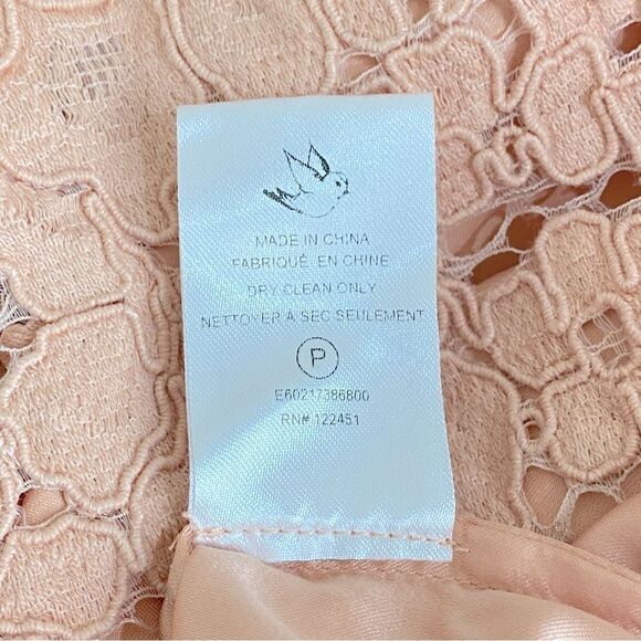 ERIN by Erin Fetherston Peach Alicia Floral Lace Fit Flare Mini Dress Sz 4 - Picture 11 of 14